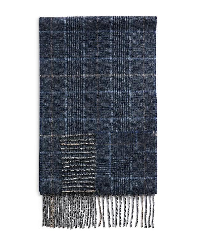 The Mens Store at Bloomingdales Windowpane Glen Plaid Oversized Cashmere Scarf - 100% Exclusive Product Image