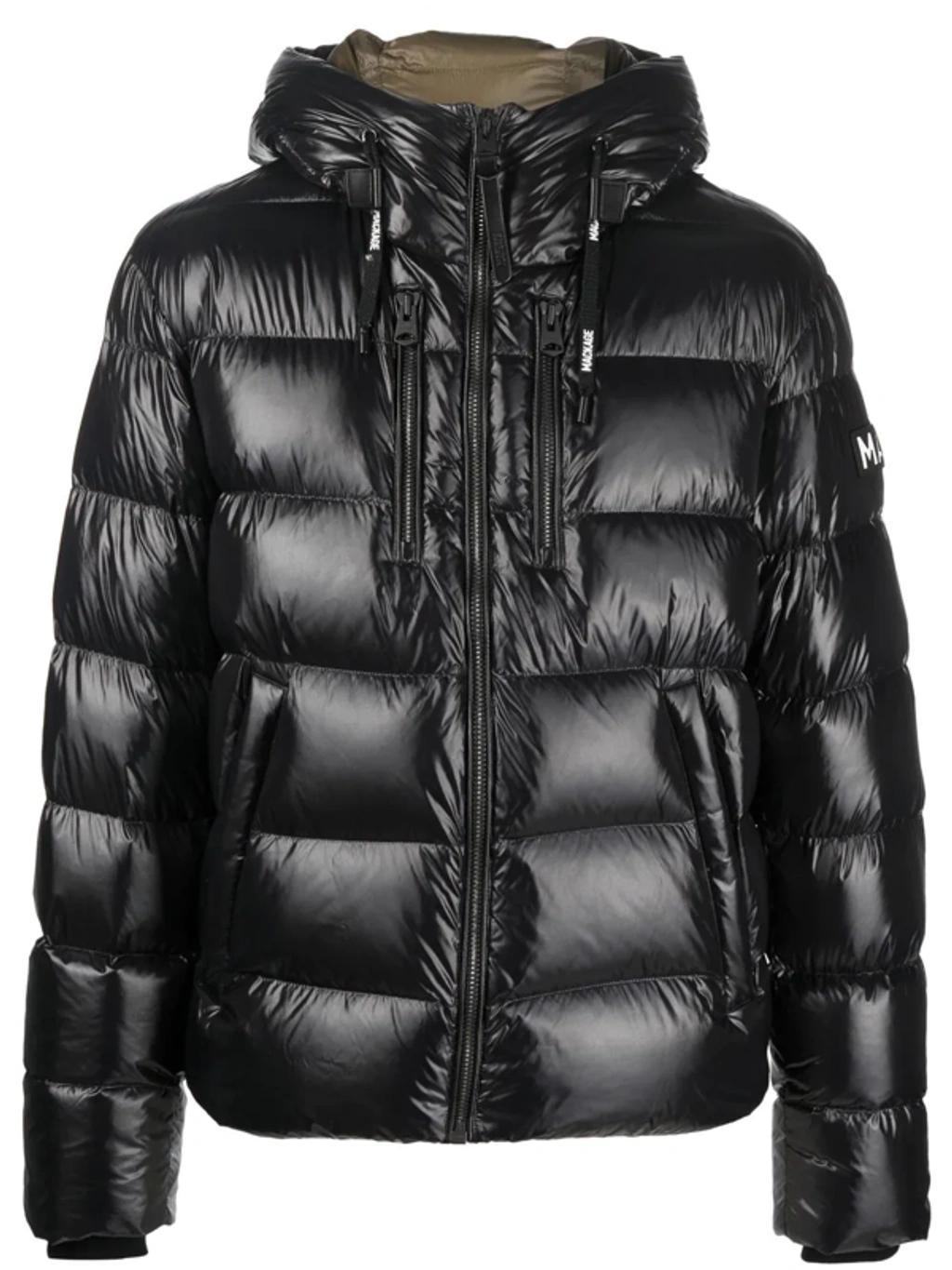 Victor Padded Hooded Jacket In Schwarz Product Image