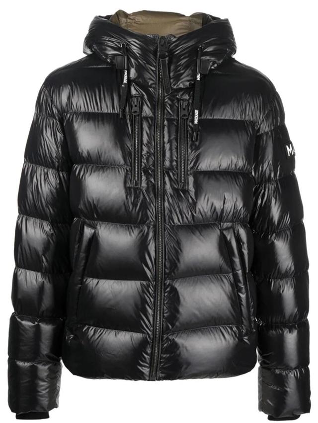 Victor Padded Hooded Jacket In Schwarz Product Image