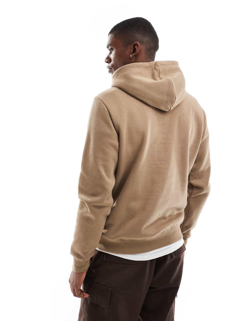 ONLY & SONS hoodie in brown Product Image