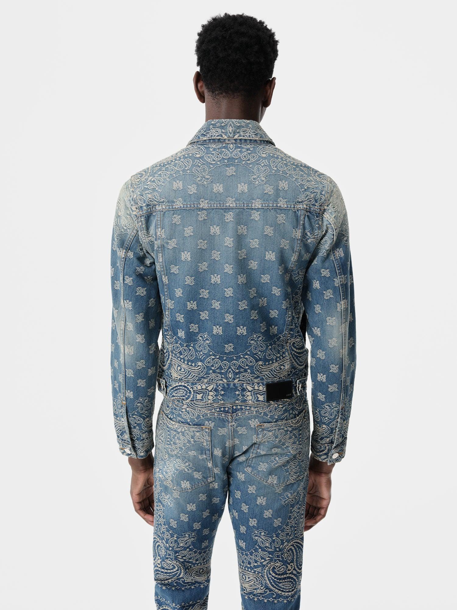 BANDANA JACQUARD MA TRUCKER JACKET - Dark Indigo Male Product Image