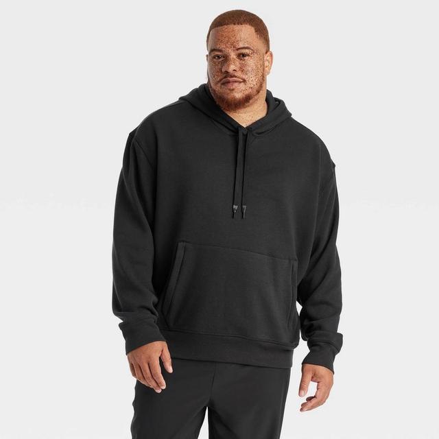 Mens Big Cotton Fleece Hooded Sweatshirt - All In Motion Black Onyx 3XL Product Image