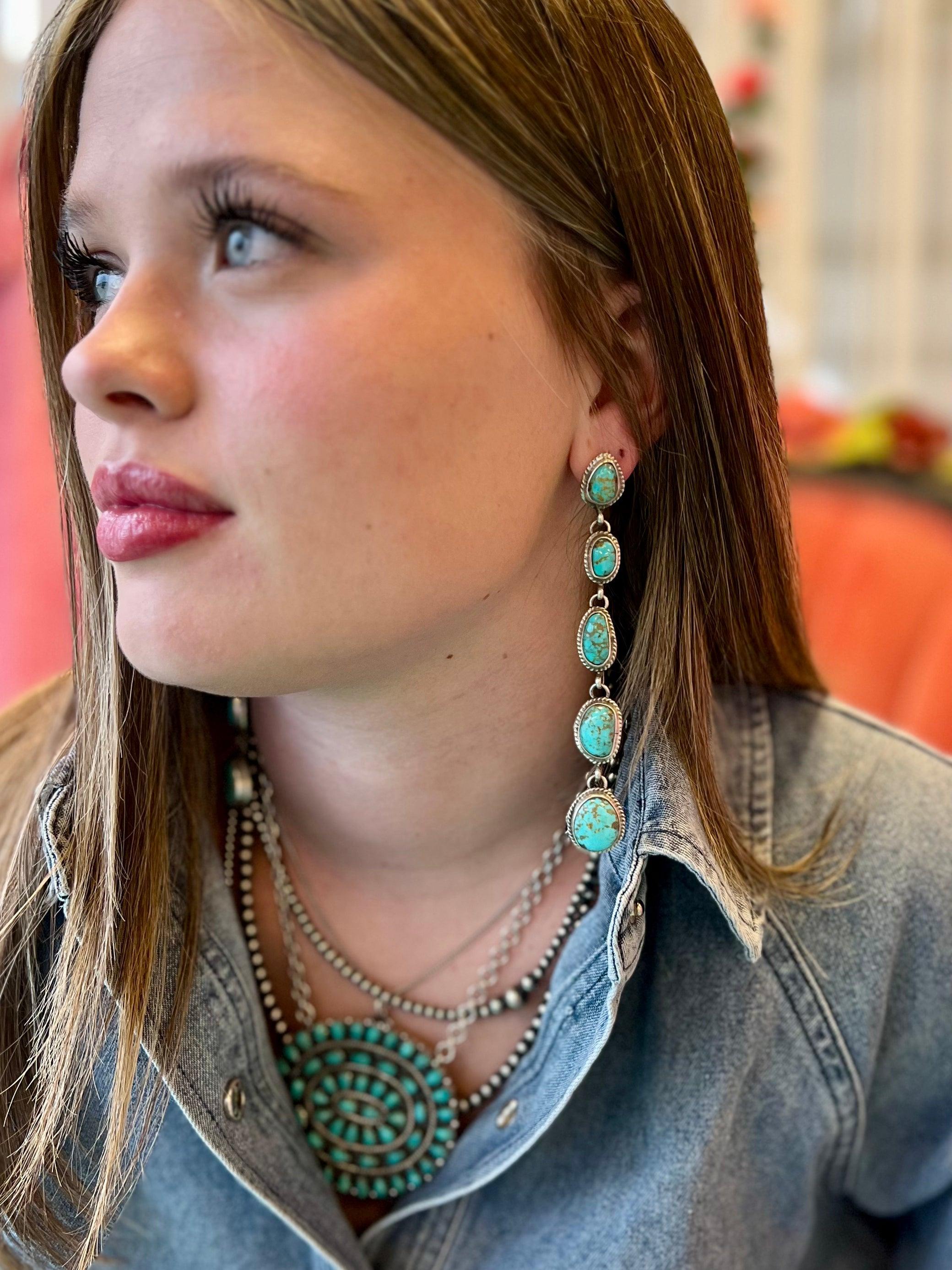 Cinco Turquoise Drop Earrings Product Image