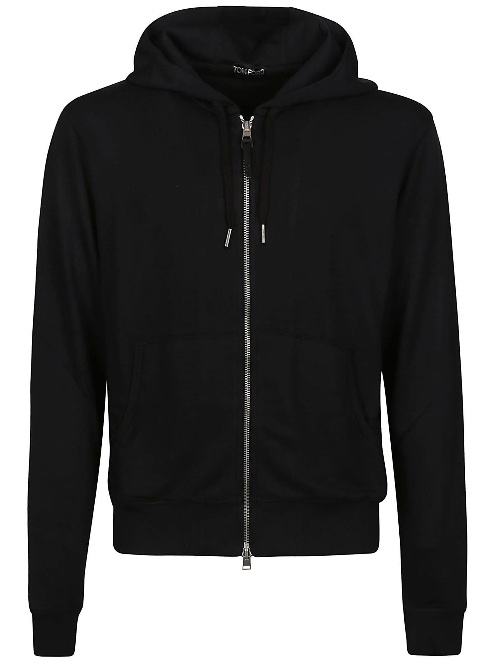 Lightweight Full Zip Sweatshirt In Black Product Image