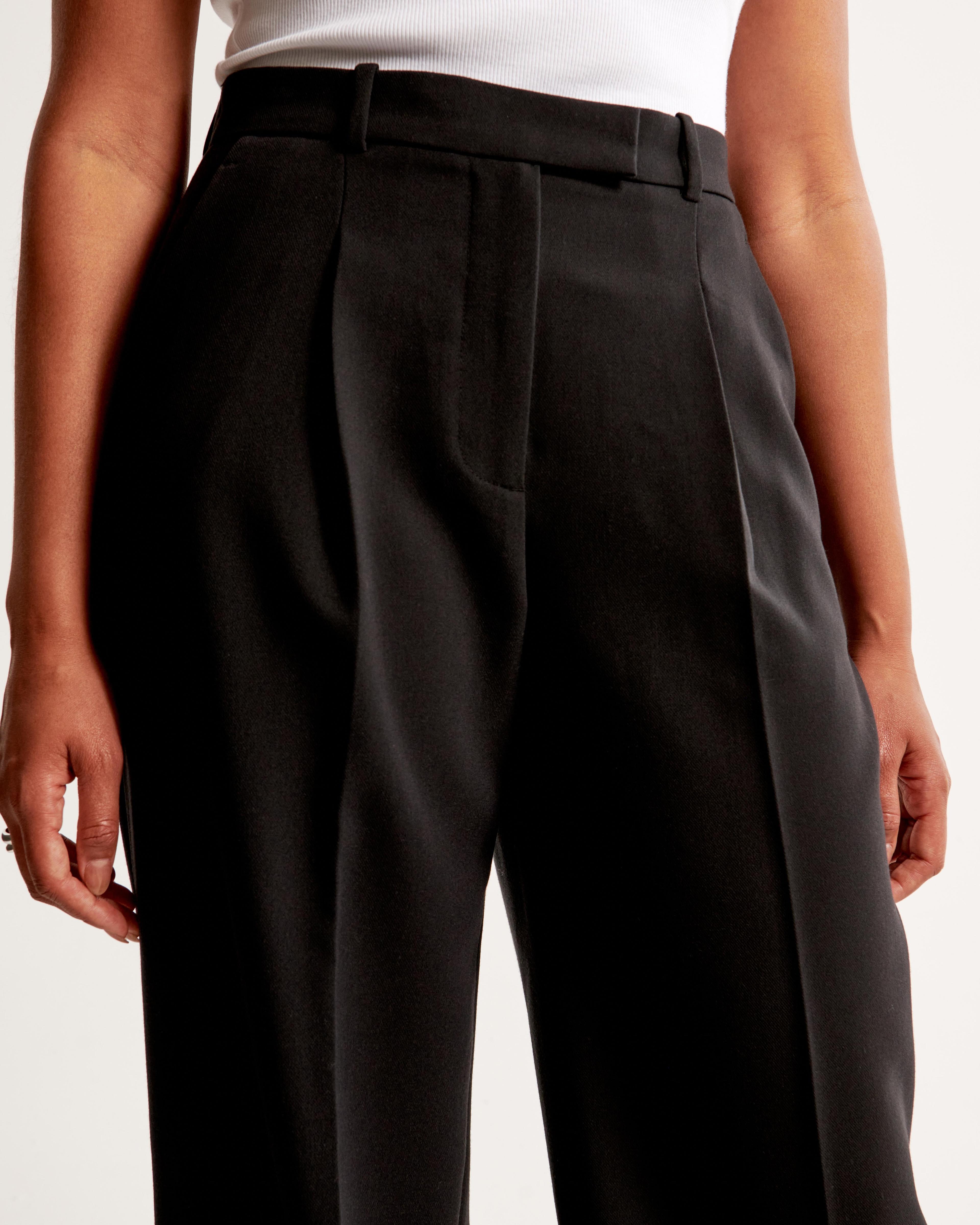 Curve Love A&F Harper Tailored Ultra Wide Leg Pant Product Image