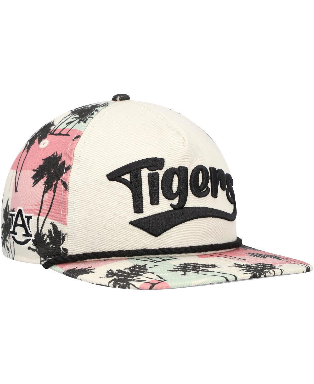 Mens New Era Cream Auburn Tigers High Tide Golfer Snapback Hat Product Image