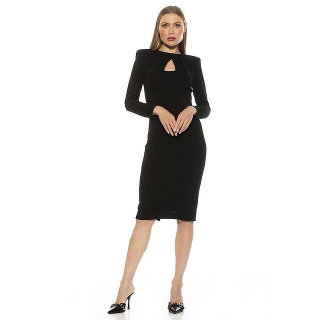 Womens ALEXIA ADMOR Kesia Long Sleeve Crewneck Sheath Dress Product Image