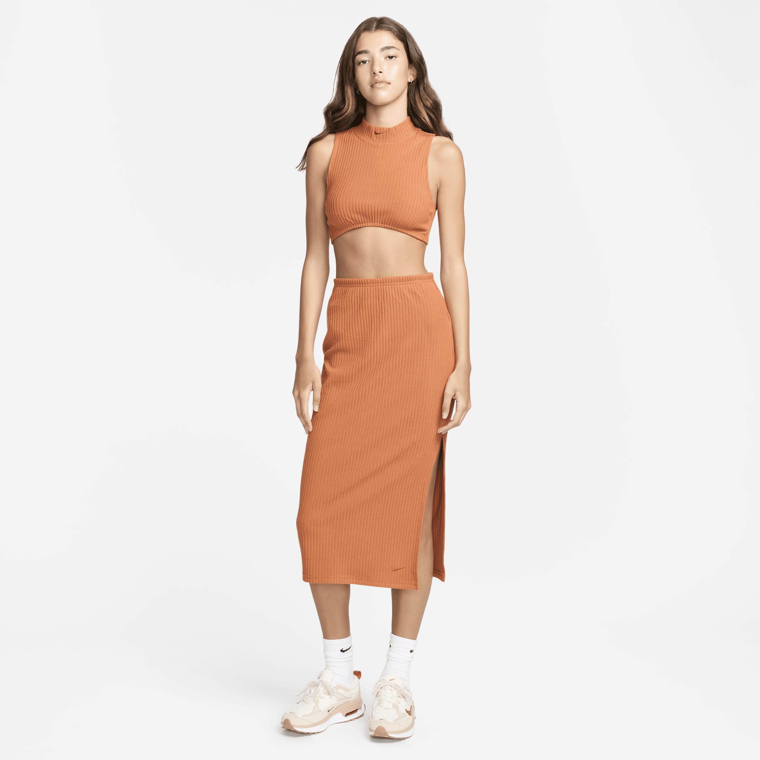 Womens Nike Sportswear Chill Rib Slim Midi Skirt Product Image