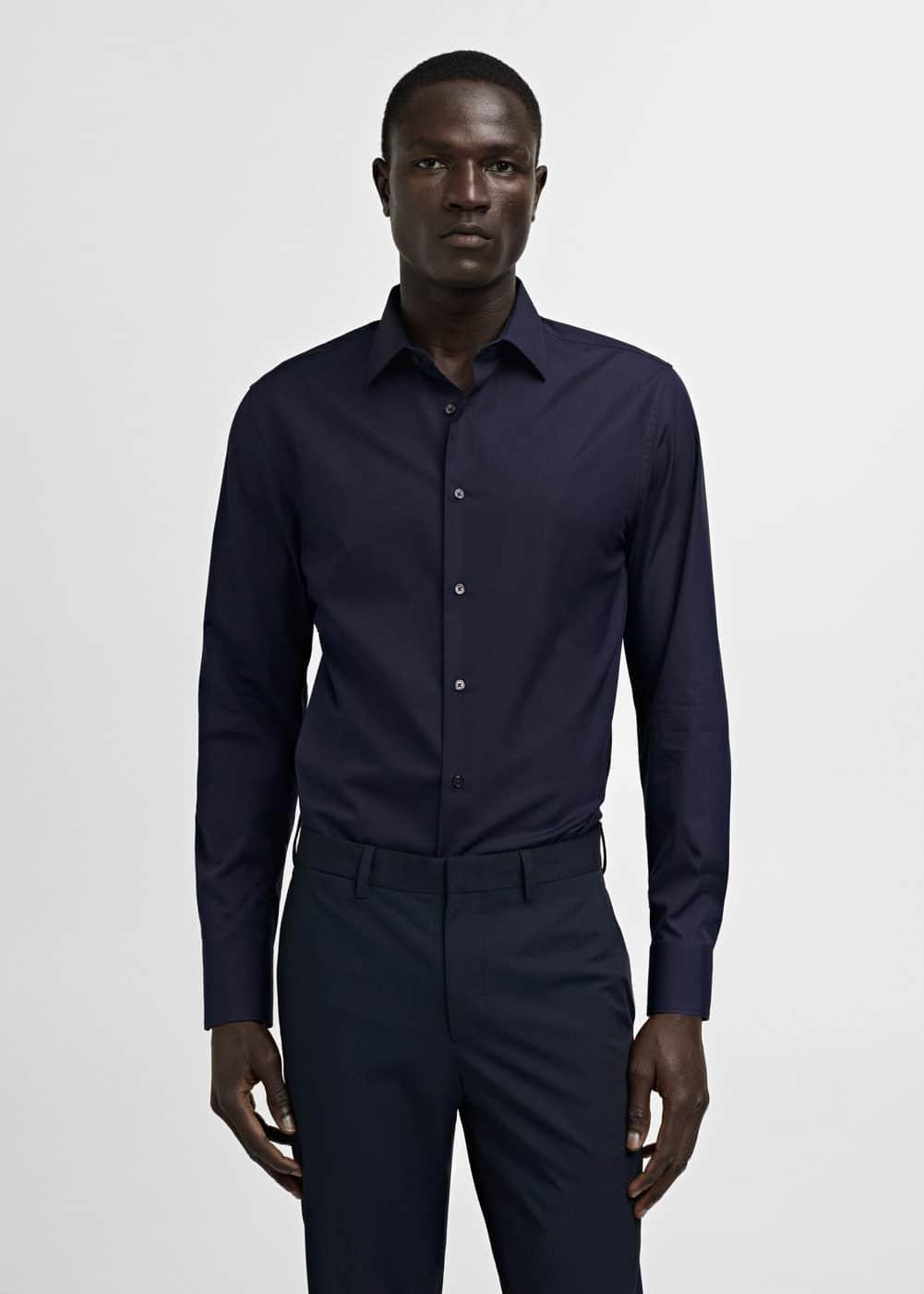 Mango Mens Slim-Fit Cotton Poplin Suit Shirt Product Image