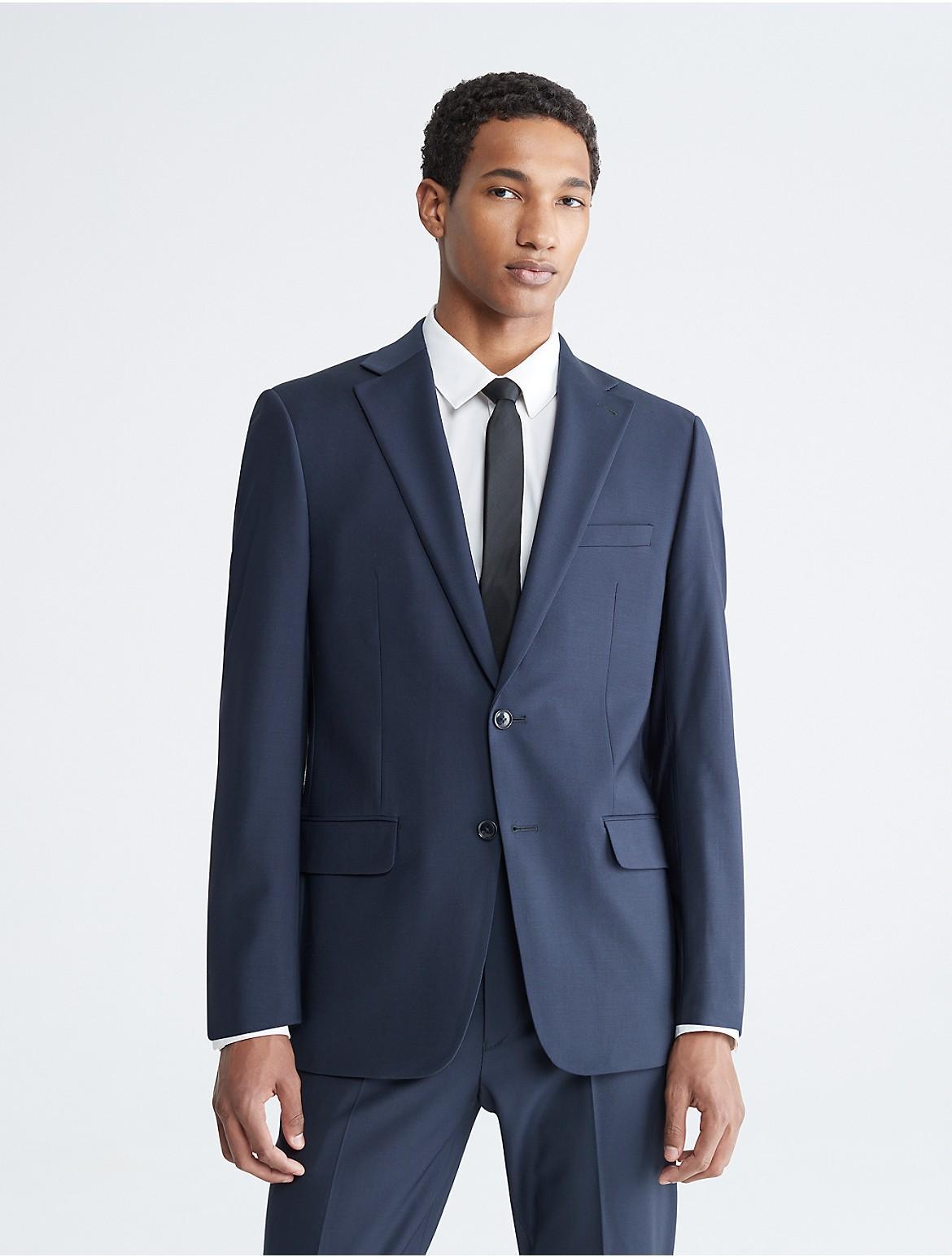 Calvin Klein Mens Slim Fit Navy Suit Jacket - Blue - 40 short Product Image