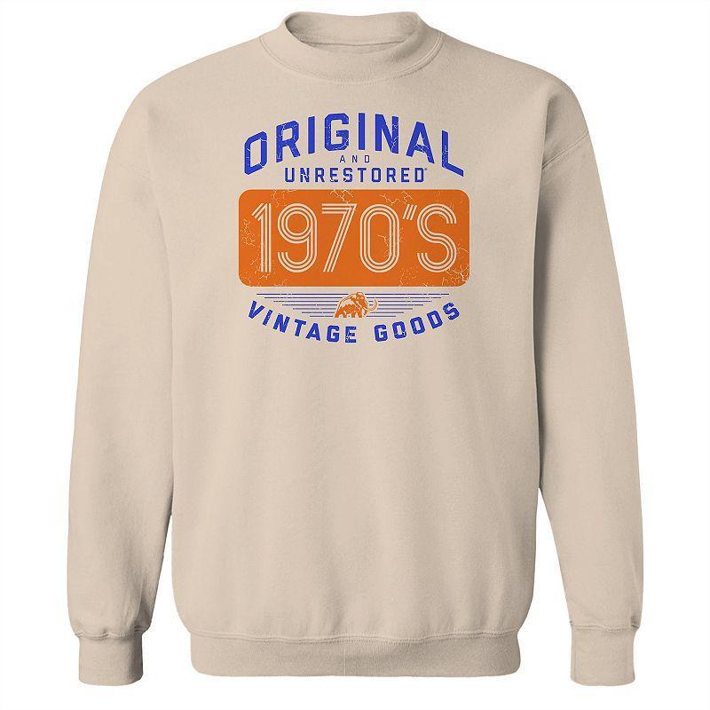 Mens Built in The Seventies Fleece Graphic Sweatshirt Brown Product Image