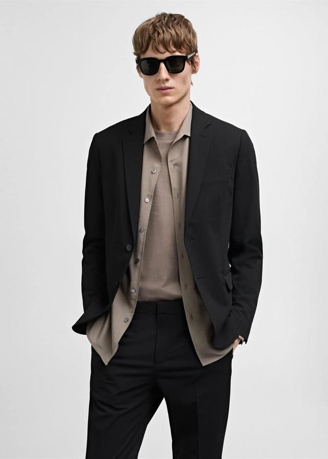 Super slim-fit suit blazer in stretch fabric - Men | MANGO USA Product Image