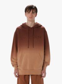 GRADIENT HOODIE WITH LOGO EMBROIDERED in brown | JW Anderson US  Product Image