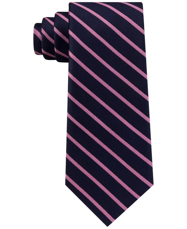 Tommy Hilfiger Mens Exotic Woven Striped Silk Tie Product Image