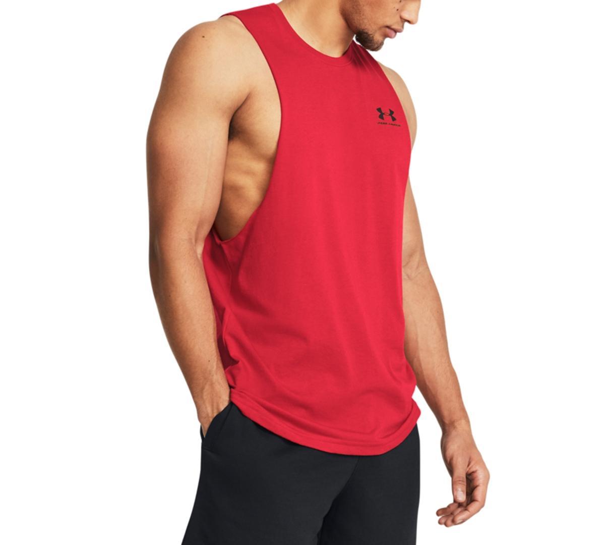 Mens Under Armour Left Chest Cut-Off Tank Product Image