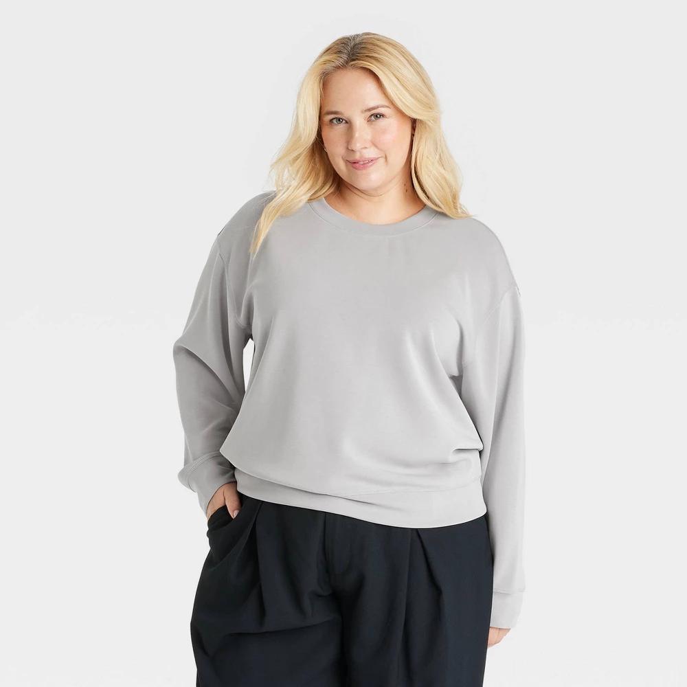 Womens Sandwash Pullover Sweatshirt - A New Day 4X Product Image