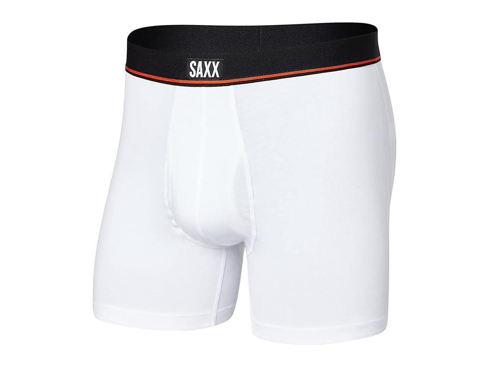 SAXX UNDERWEAR Non-Stop Stretch Cotton Boxer Brief Fly (White) Men's Underwear Product Image