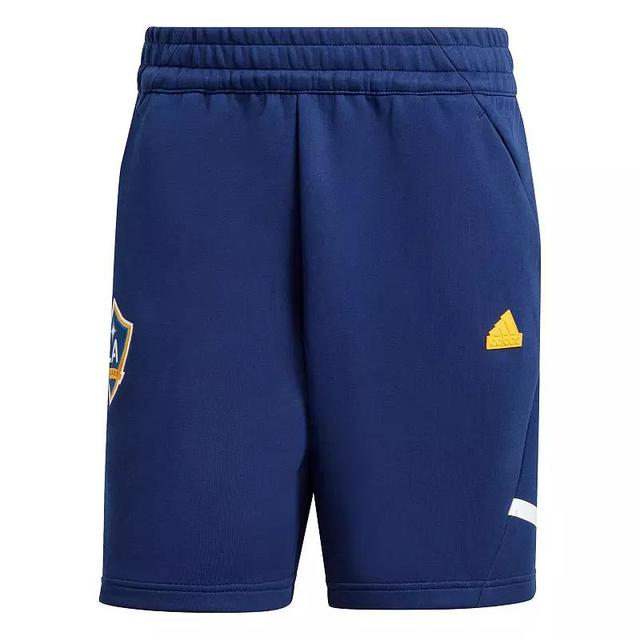 Mens adidas LA Galaxy 2024 Travel Shorts Blue Product Image