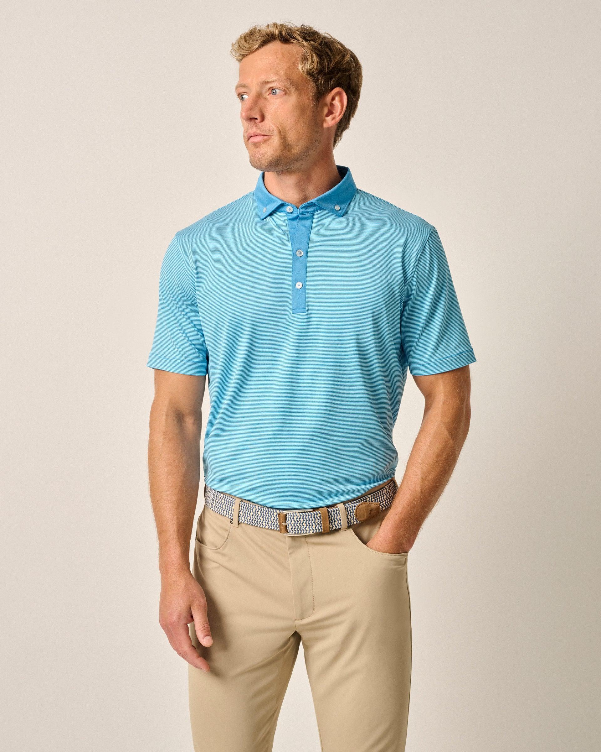 Walsh Striped Jersey Performance Polo Male Product Image