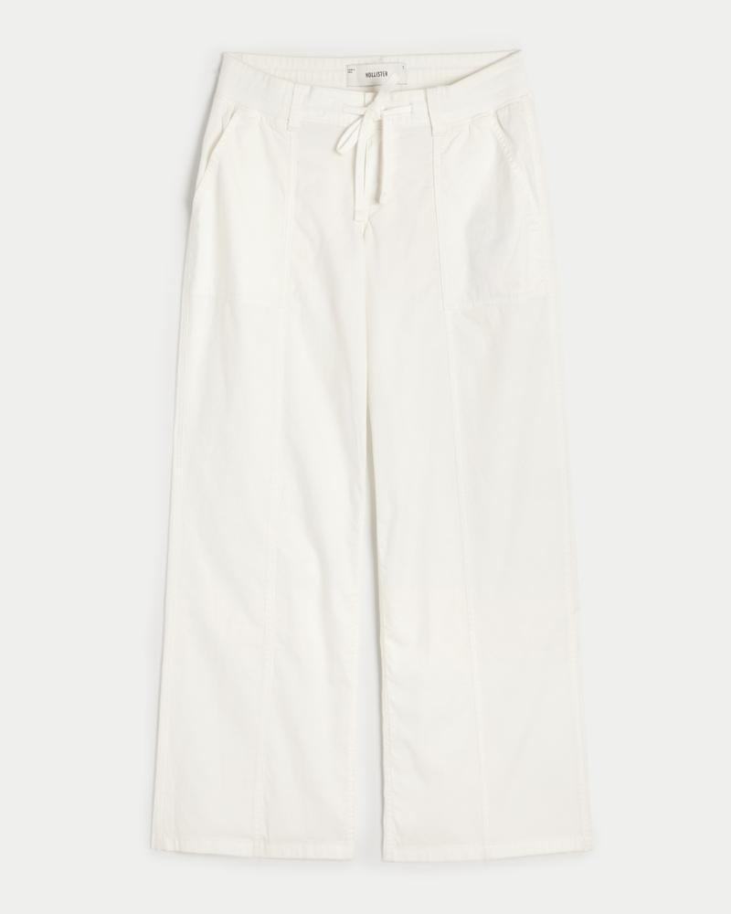 Ultra Low-Rise Poplin Baggy Pants Product Image