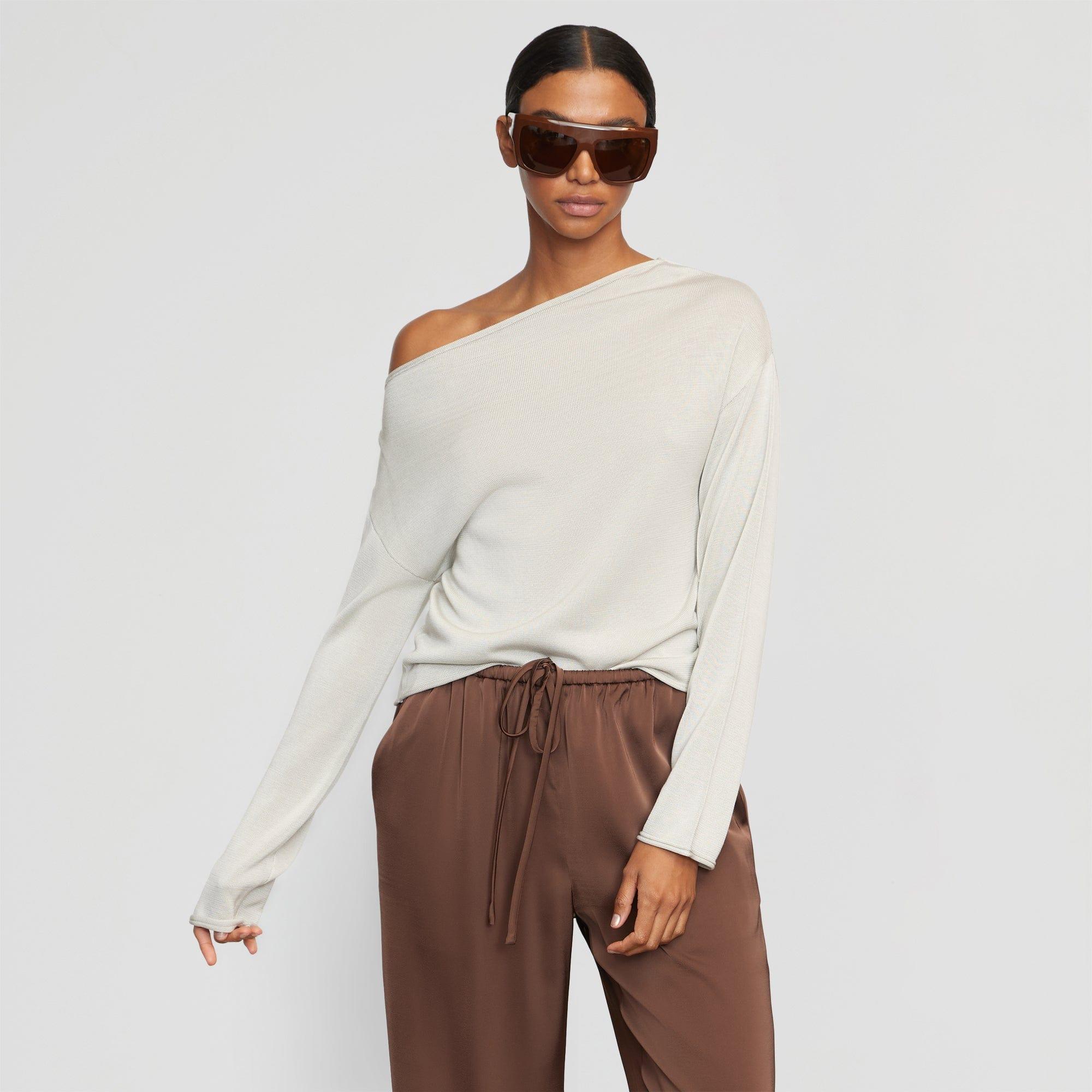 Hachi Tencel-Wool Off-Shoulder Sweater Product Image