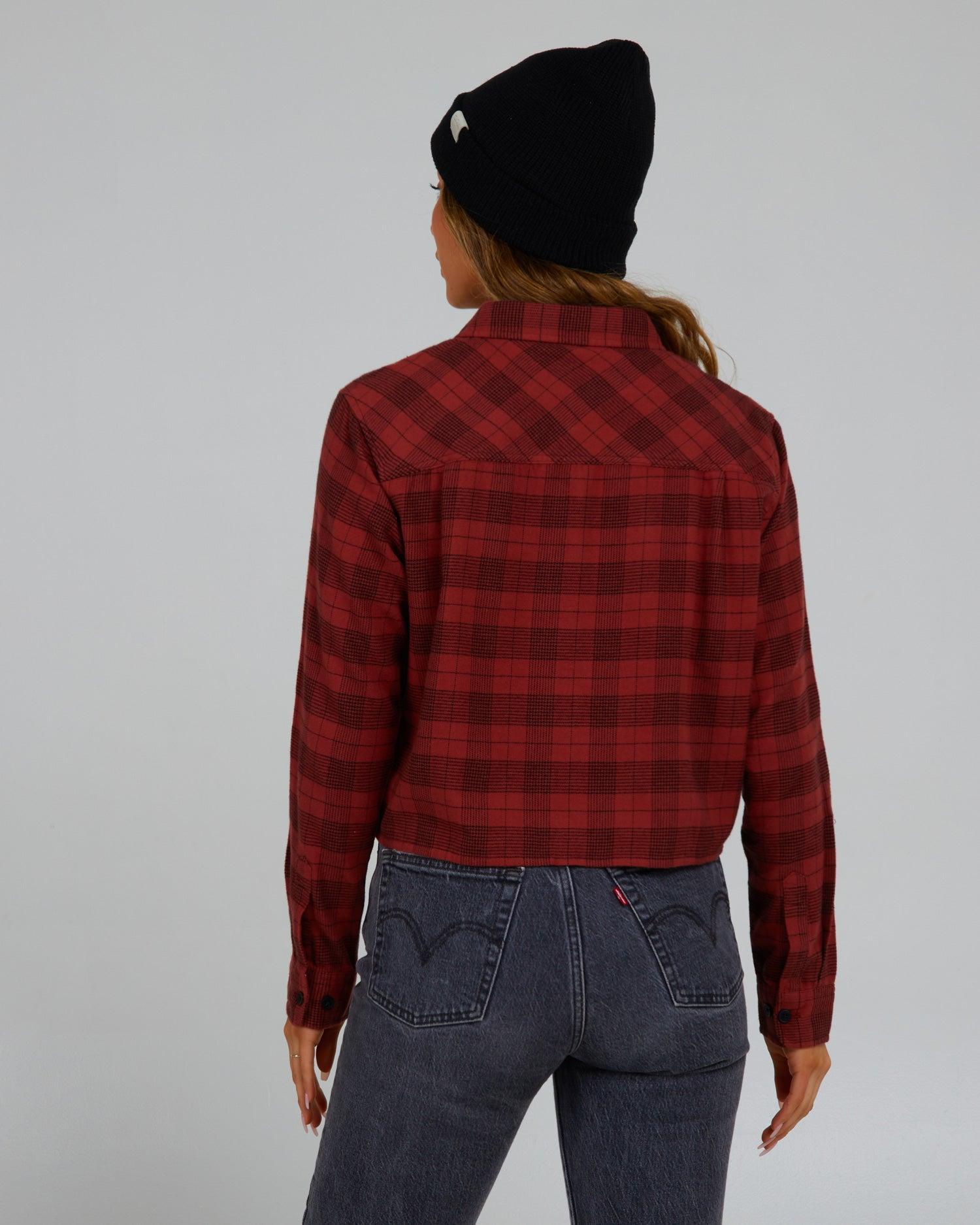 Stay Golden Baked Apple Crop Flannel Female Product Image