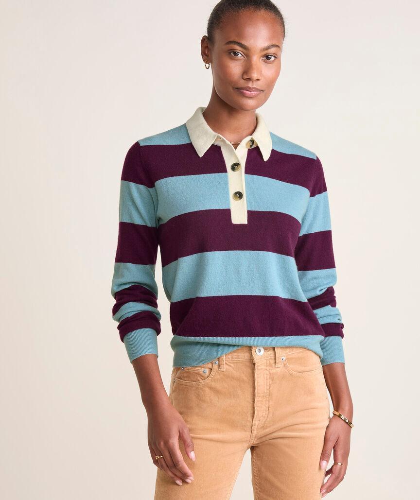 Cashmere Rugby Polo Sweater Product Image