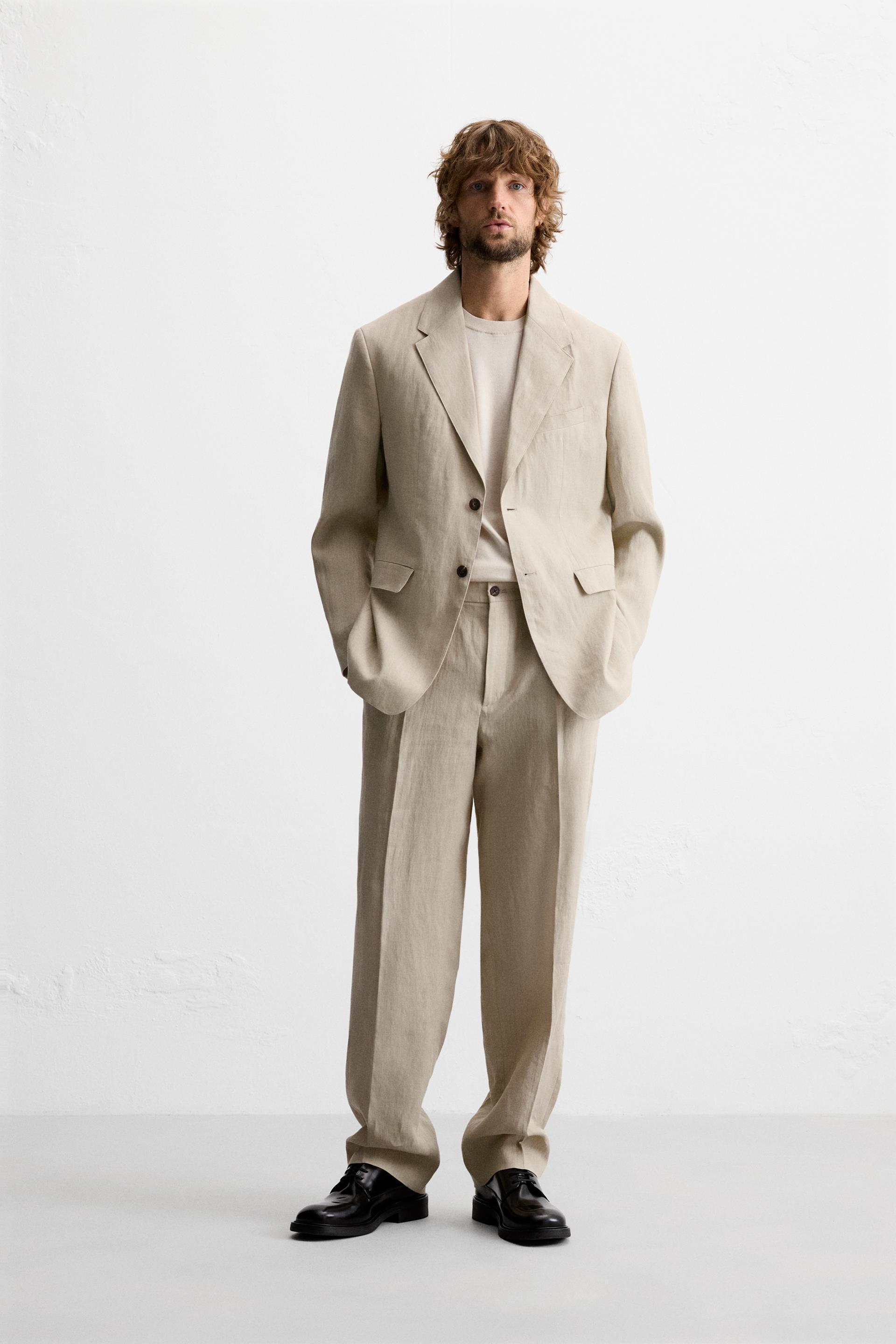 SUIT PANTS IN 100% LINEN Product Image