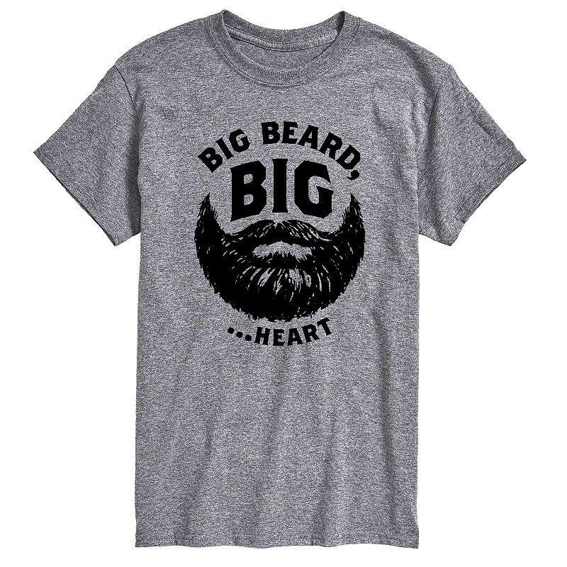 Big & Tall Big Beard Big Heart Graphic Tee, Mens Product Image