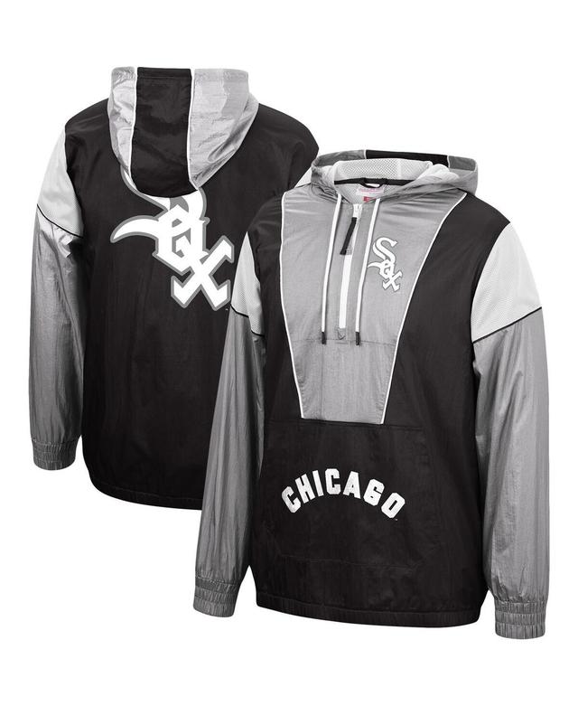 Mens Mitchell & Ness Chicago White Sox Highlight Reel Windbreaker Half-Zip Hoodie Jacket Product Image