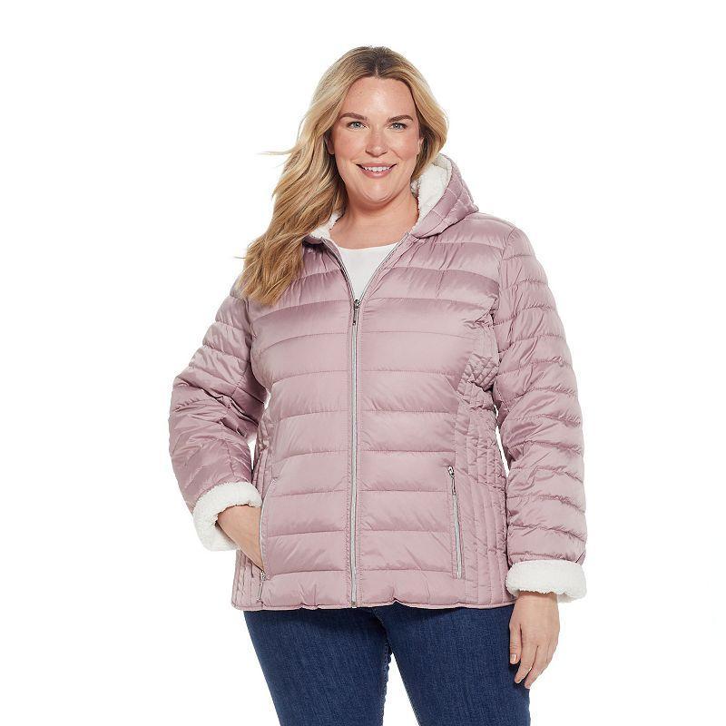 Womens Weathercast Sherpa-Lined Puffer Jacket Product Image