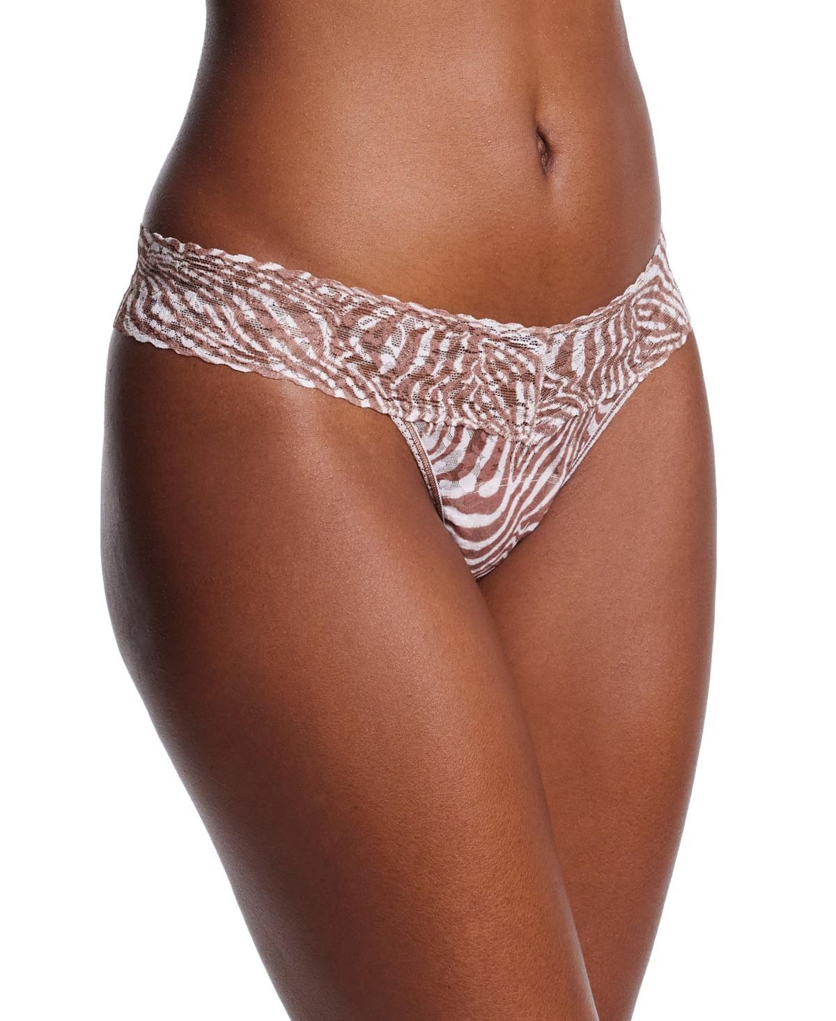 Hanky Panky Low Rise Signature Leopard Print Lace Thong Product Image