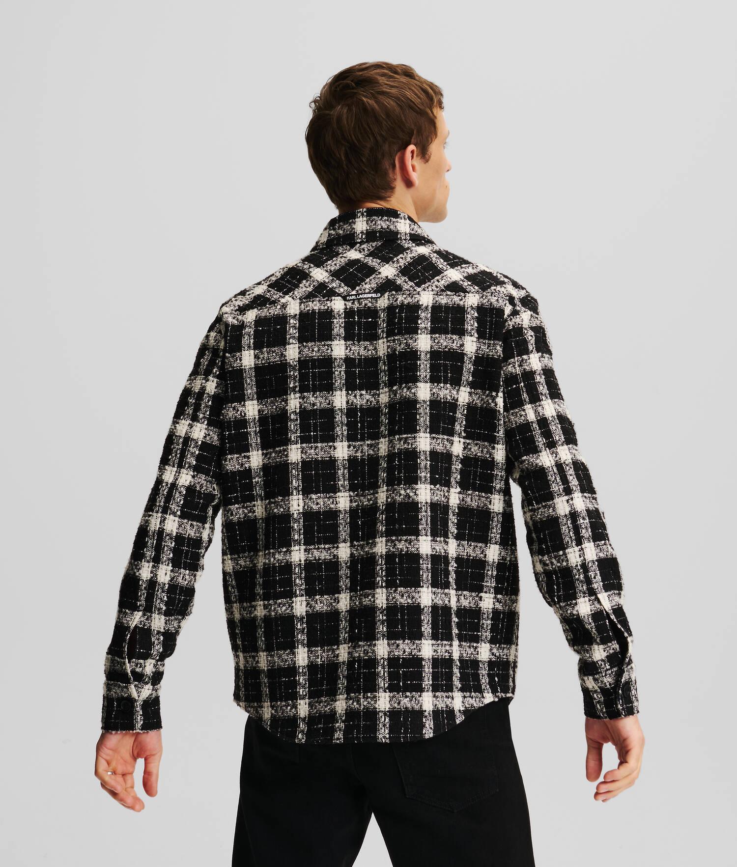 CHECKED BOUCLÉ OVERSHIRT Product Image