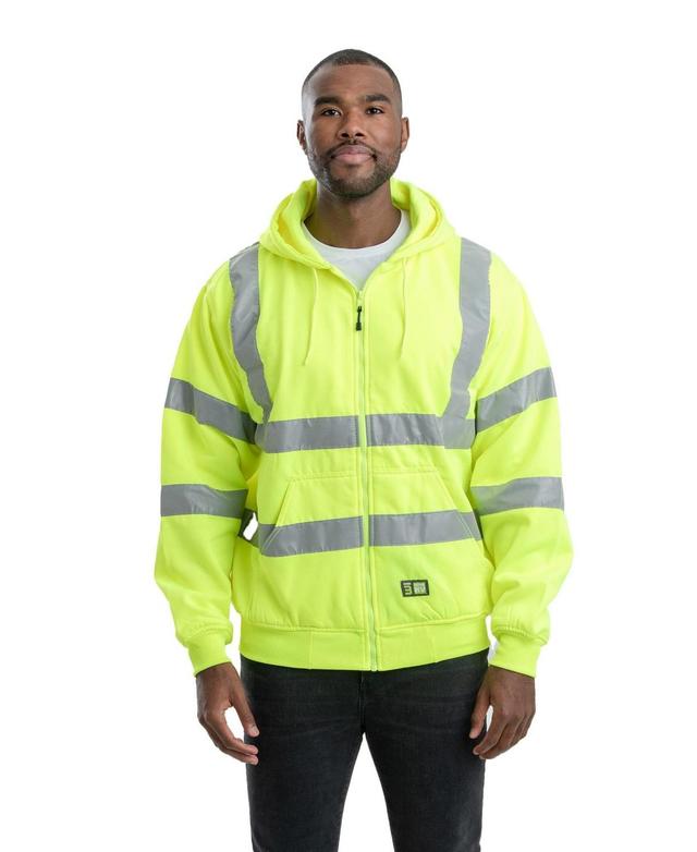 Mens Hi Vis Class 3 Thermal-Lined Hooded Sweatshirt Big & Tall Product Image