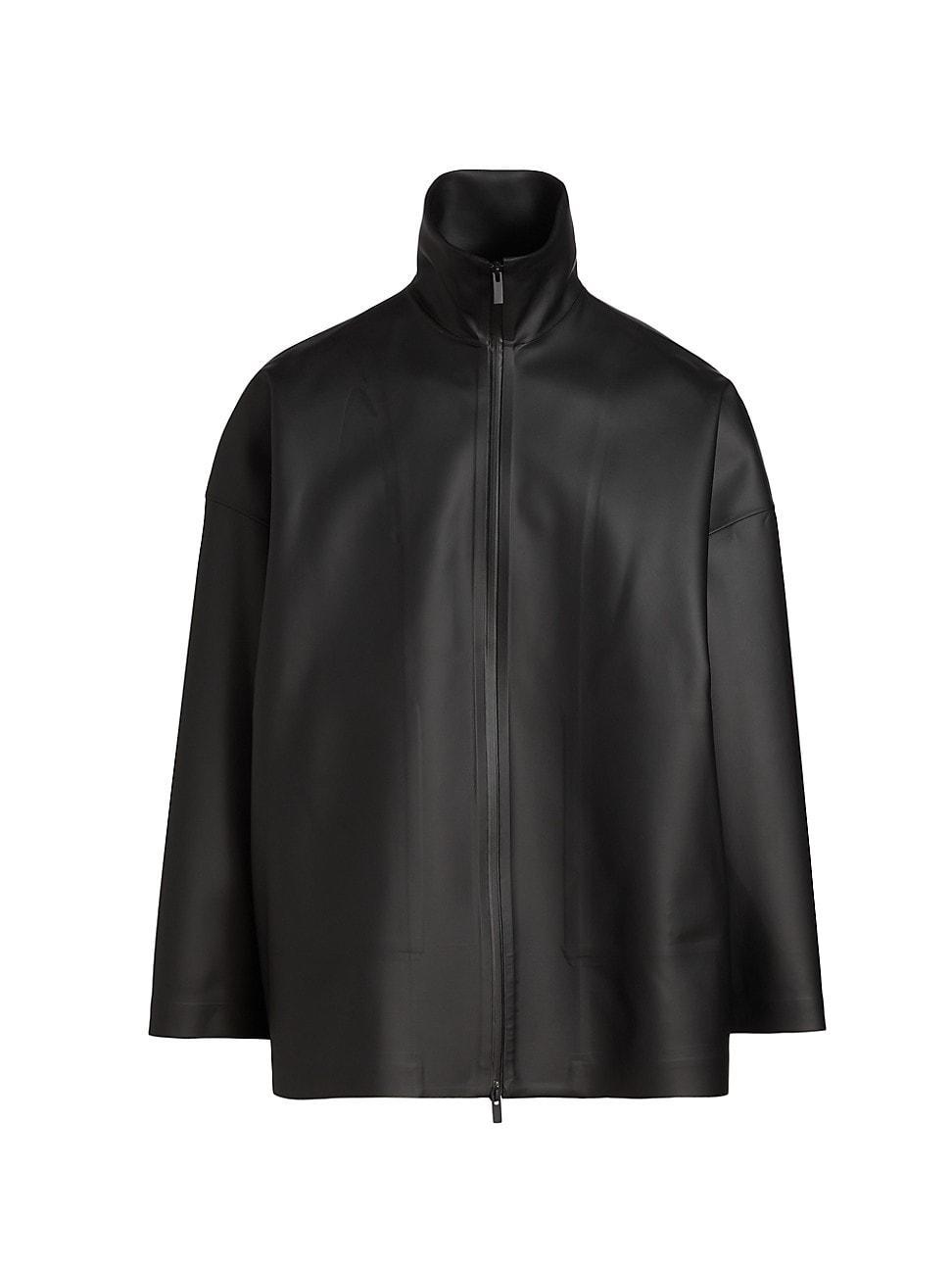 Mens Rubberized High-Neck Zip Jacket Product Image