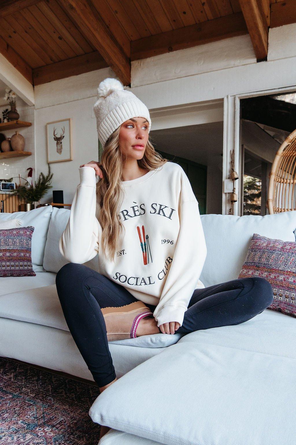 Cream Apres Ski Graphic Sweatshirt Product Image