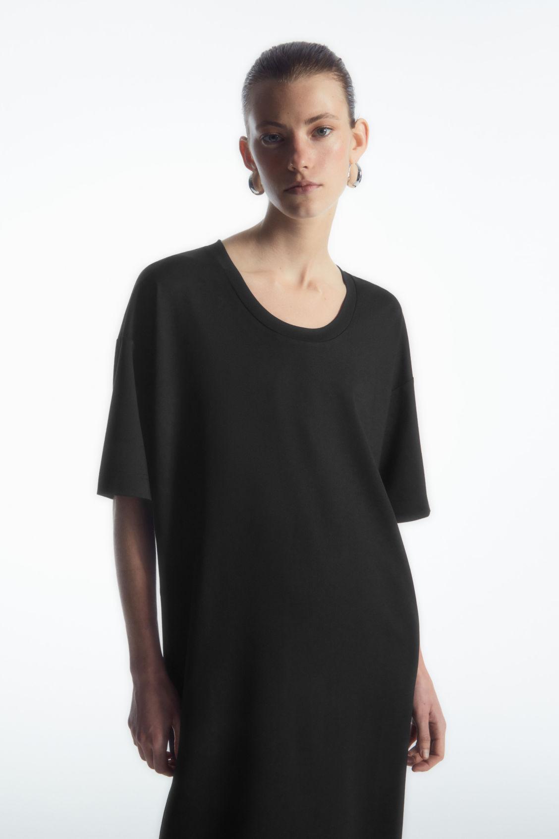 DRAPED MINI T-SHIRT DRESS Product Image