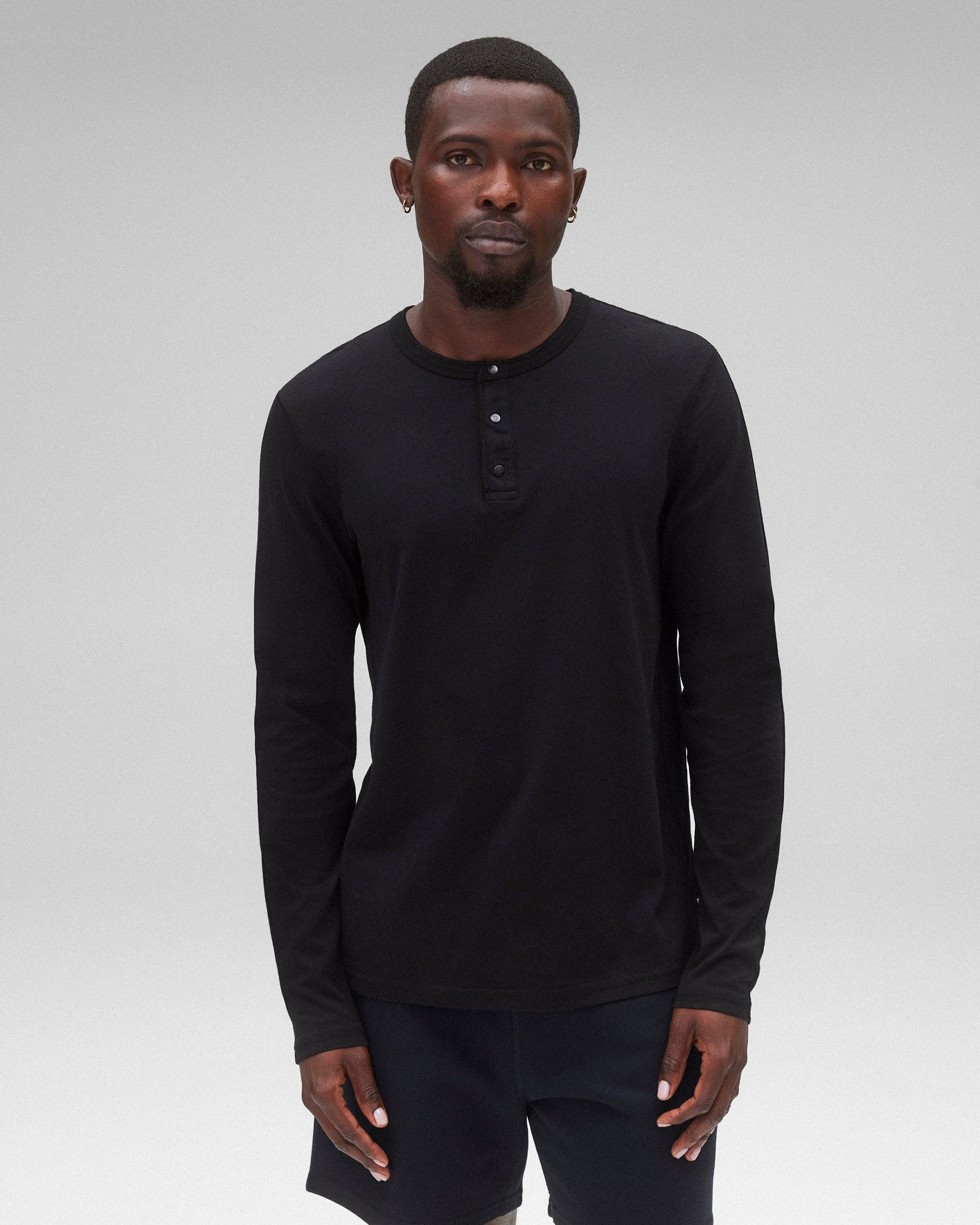 Lightweight Jersey Long Sleeve Henley Male Product Image