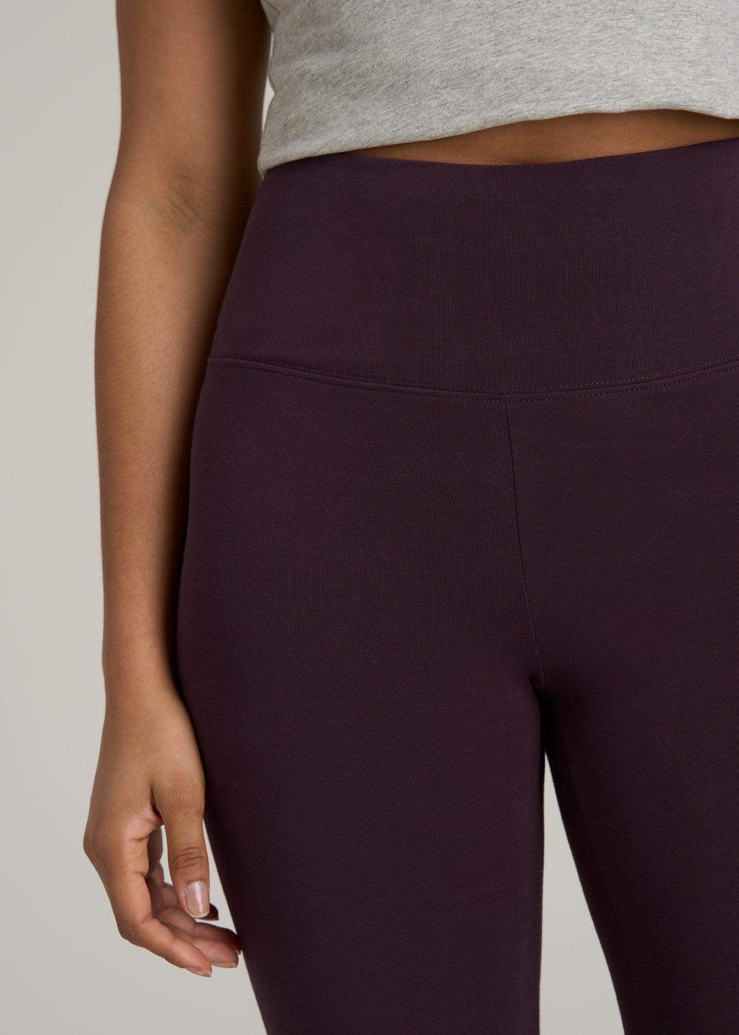 Women's Tall Cotton Leggings in Deep Purple Product Image