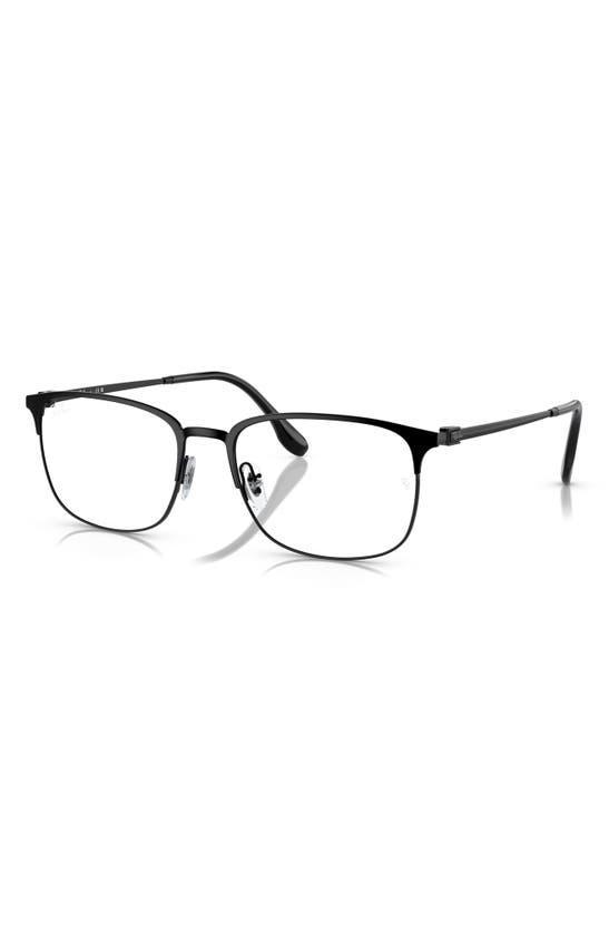 RAY BAN 56mm Rectangular Pillow Optical Glasses In Matte Black Product Image