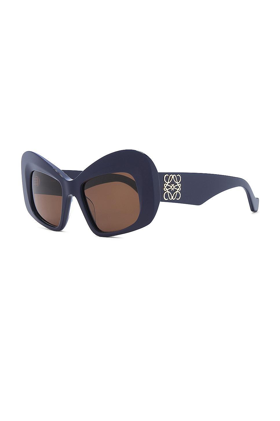 Loewe Anagram Square Sunglasses in Navy Product Image