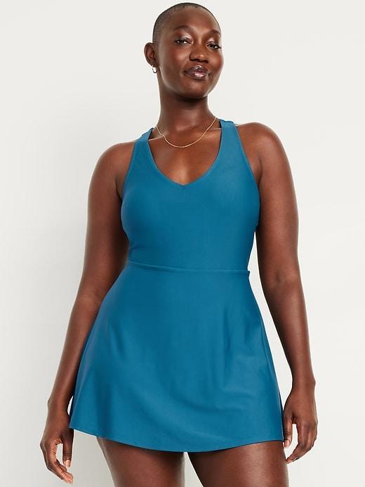 V-Neck Swim Dress Product Image