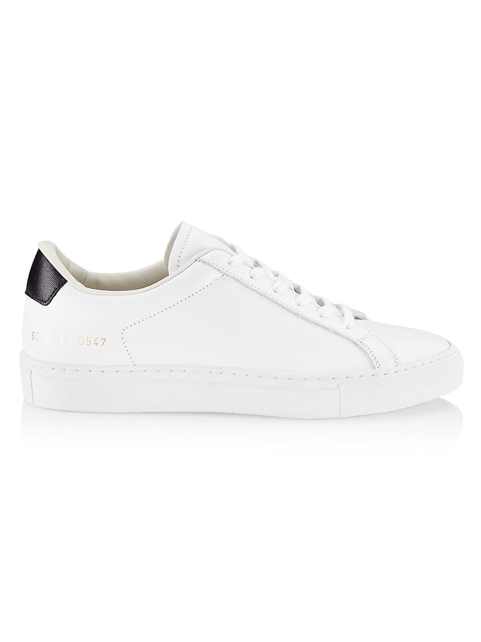 Womens Retro Leather Low-Top Sneakers Product Image