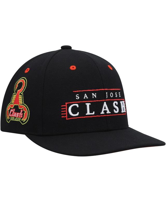 Mens Mitchell & Ness Black San Jose Clash Lofi Pro Snapback Hat Product Image