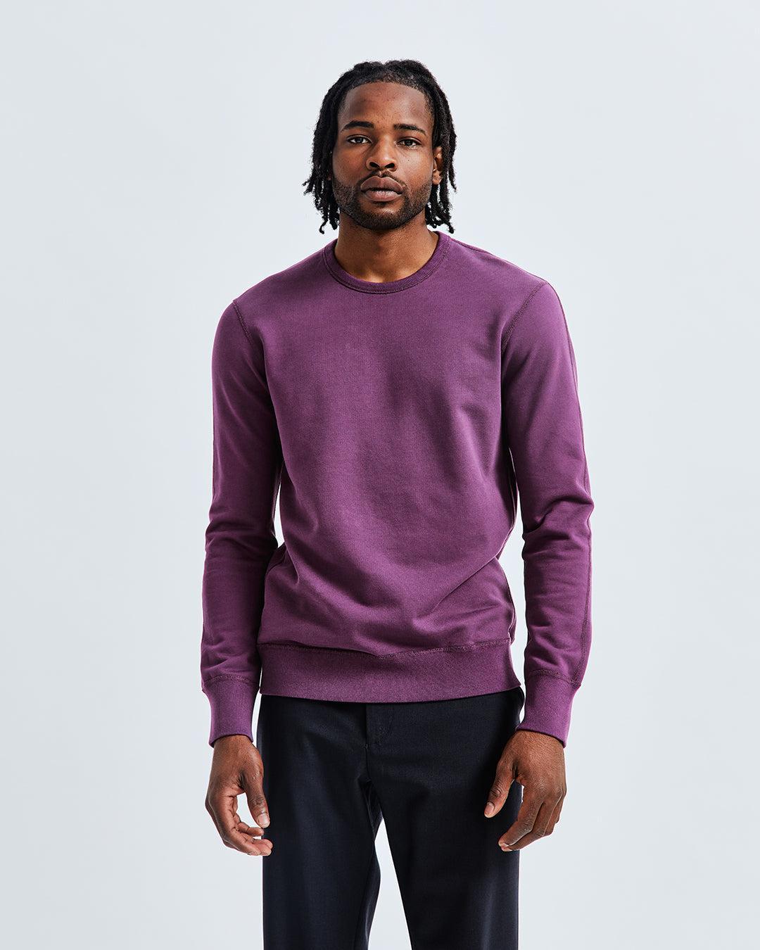 0984. Herringbone Terry Crewneck - Crimson Red Product Image