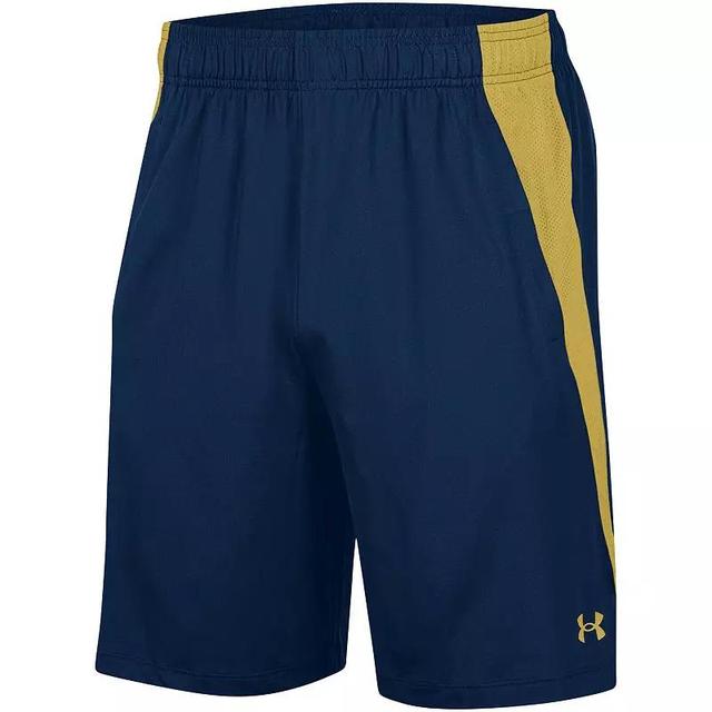 Mens Under Armour Notre Dame Fighting Irish Tech Vent Shorts Blue Product Image