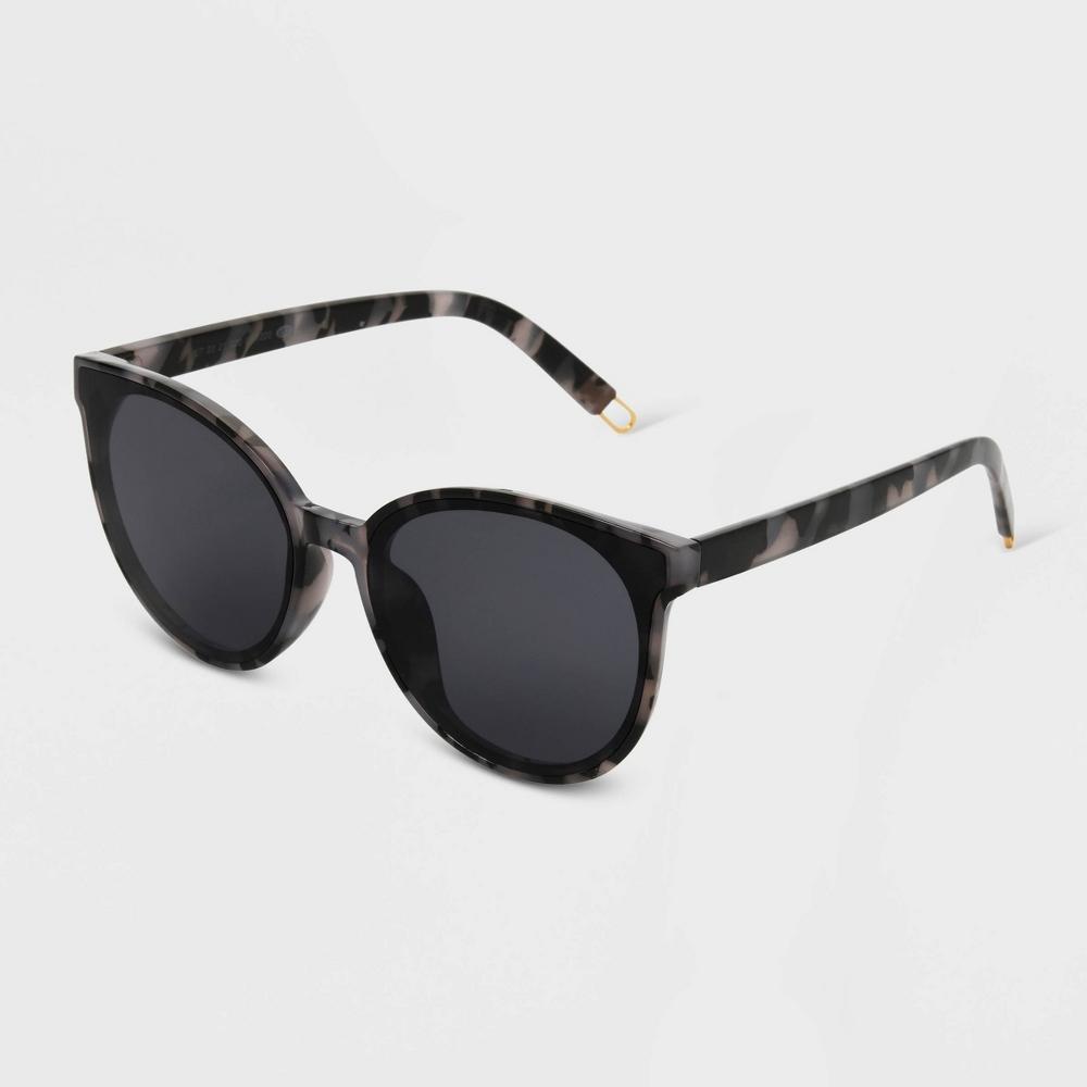 Womens Shiny Plastic Tortoise Shell Round Sunglasses - Universal Thread Gray Product Image