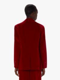 VELVET SINGLE BREASTED JACKET in red | JW Anderson US  Product Image