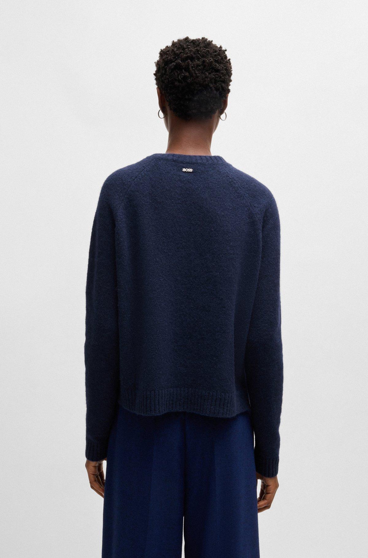 Crew-neck sweater in stretch fabric Product Image