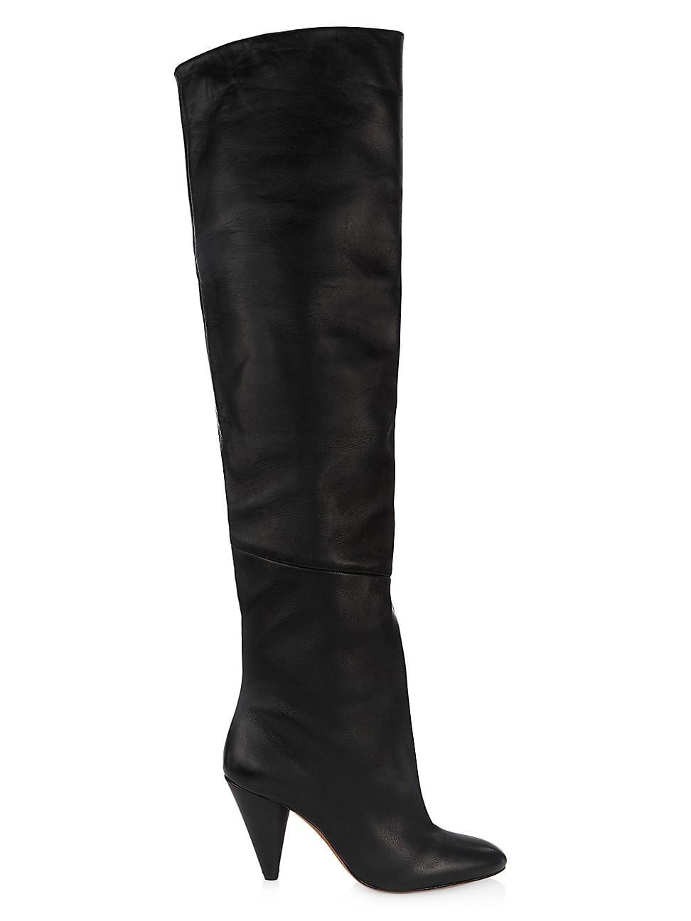 Womens Cone 85MM Leather Over-the-Knee Boots Product Image